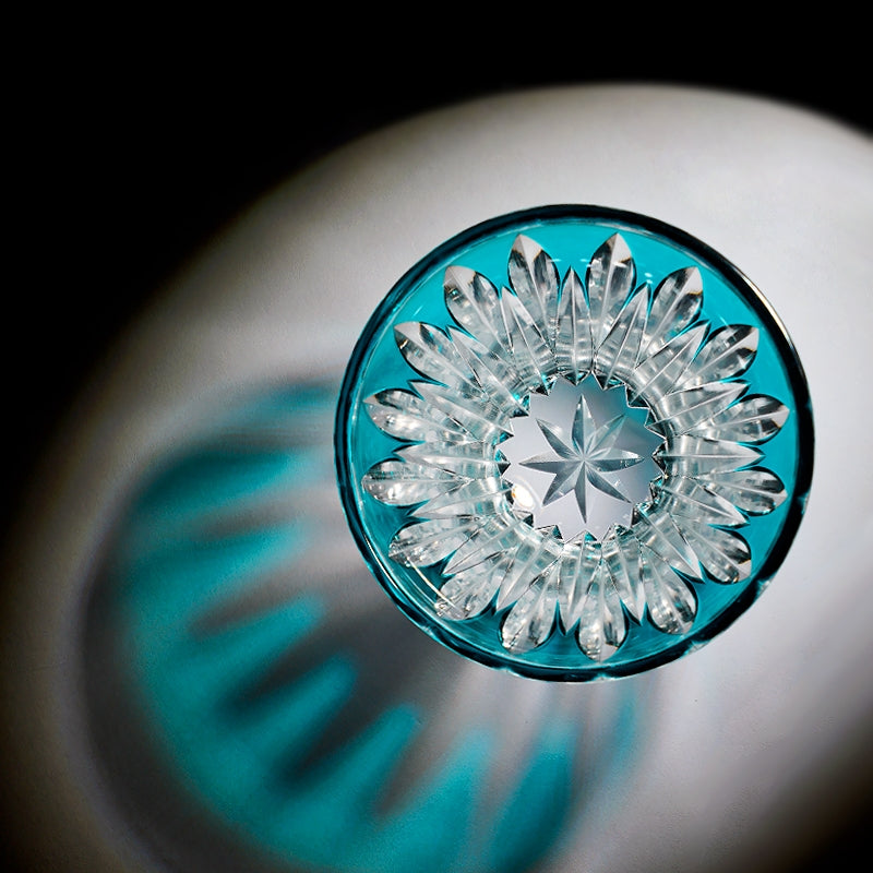 Edo Kiriko Handcrafted Lotus Glass – A Bloom of Purity and Enlightenment in Crystal