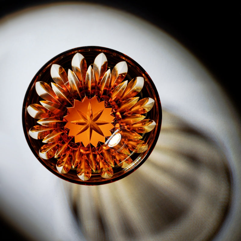 Edo Kiriko Handcrafted Lotus Glass – A Bloom of Purity and Enlightenment in Crystal
