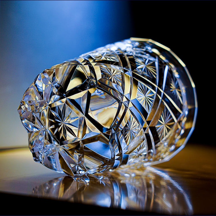 Edo Kiriko Handcrafted Hana Blossom Glass – A Petal of Perfection in Crystal