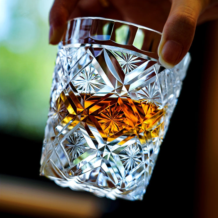 Edo Kiriko Handcrafted Hana Blossom Glass – A Petal of Perfection in Crystal