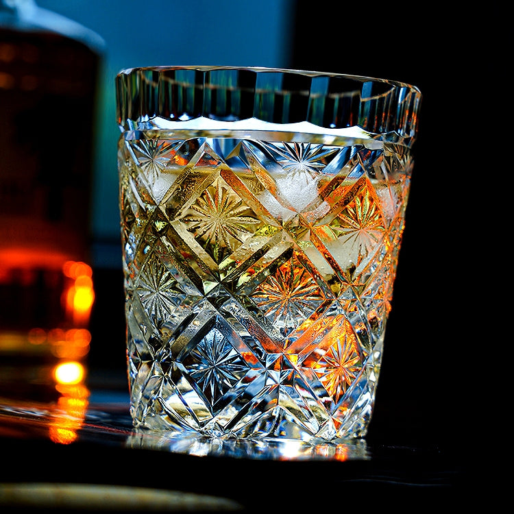 Edo Kiriko Handcrafted Hana Blossom Glass – A Petal of Perfection in Crystal