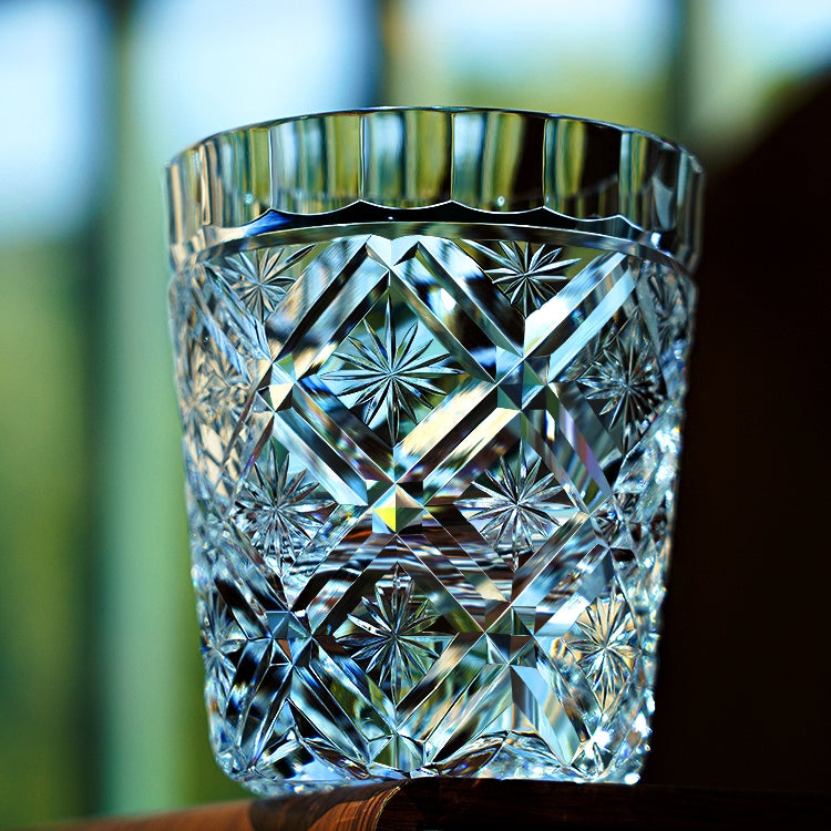 Edo Kiriko Handcrafted Hana Blossom Glass – A Petal of Perfection in Crystal