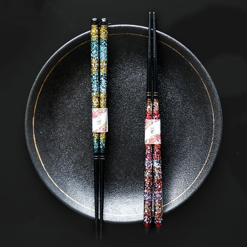 Japanese Handcrafted "Starry Night" Wooden Chopsticks – A Glimmer of the Cosmos for Your Table