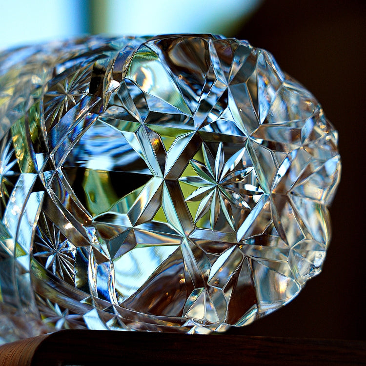 Edo Kiriko Handcrafted Hana Blossom Glass – A Petal of Perfection in Crystal