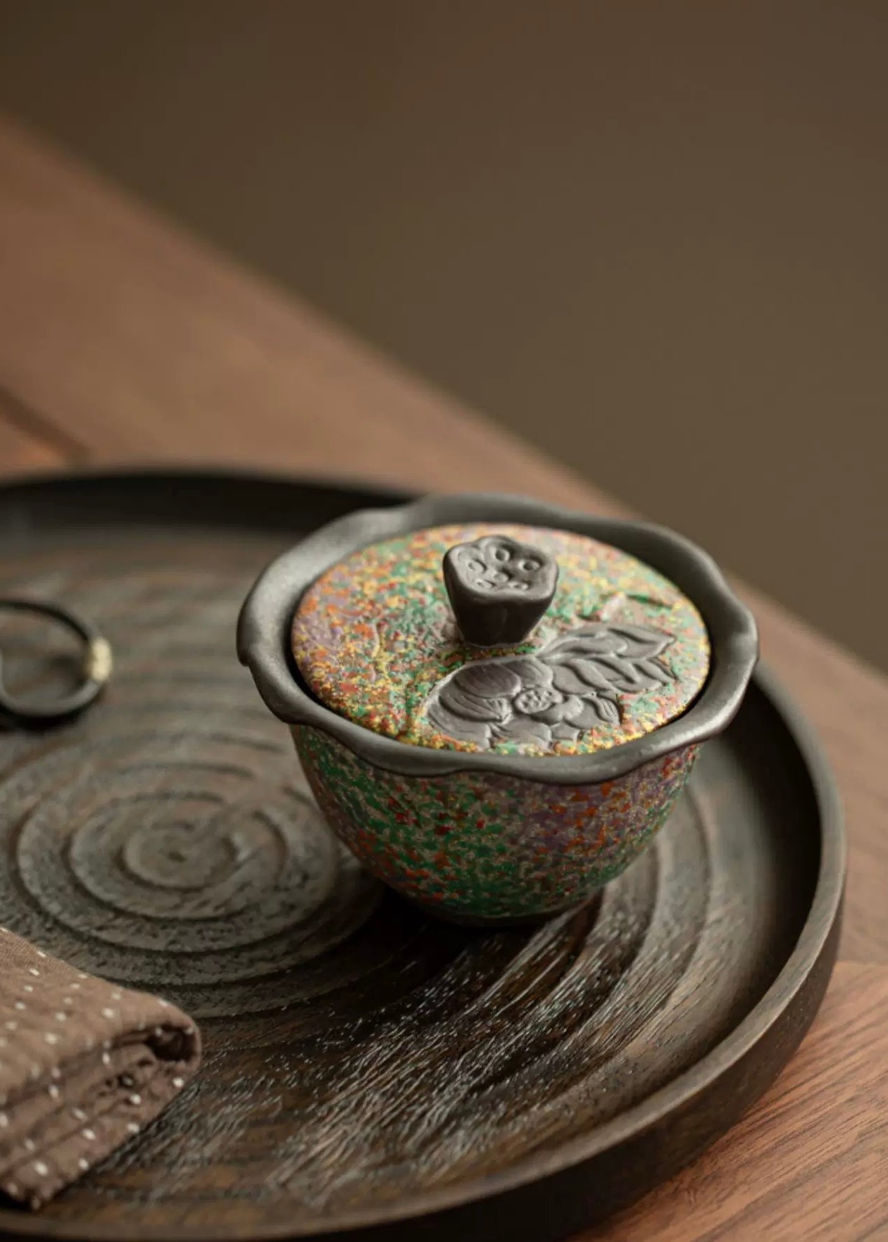 Zen Lotus Aged Clay "Two-Piece" Gaiwan (Anti-Scald)