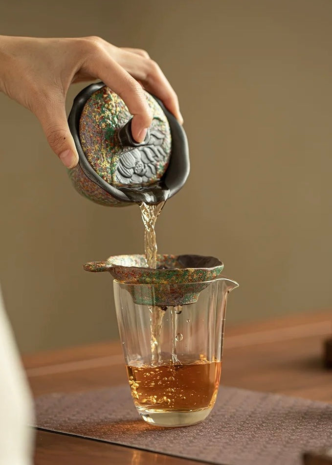 Zen Lotus Aged Clay "Two-Piece" Gaiwan (Anti-Scald)