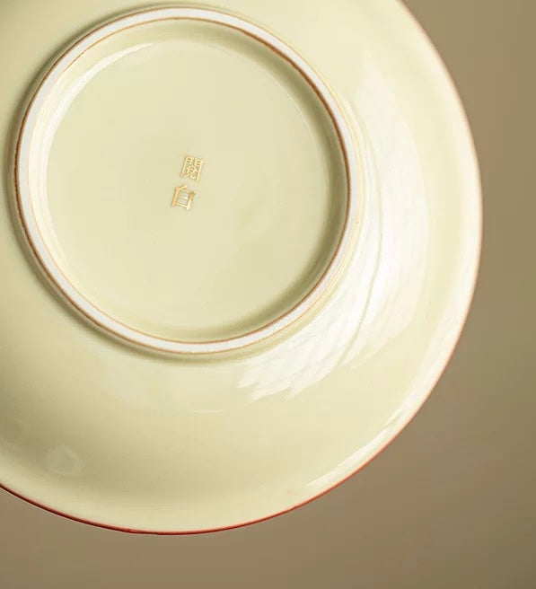 Palace Wall Red "Three Friends of Winter" Sancai Gaiwan