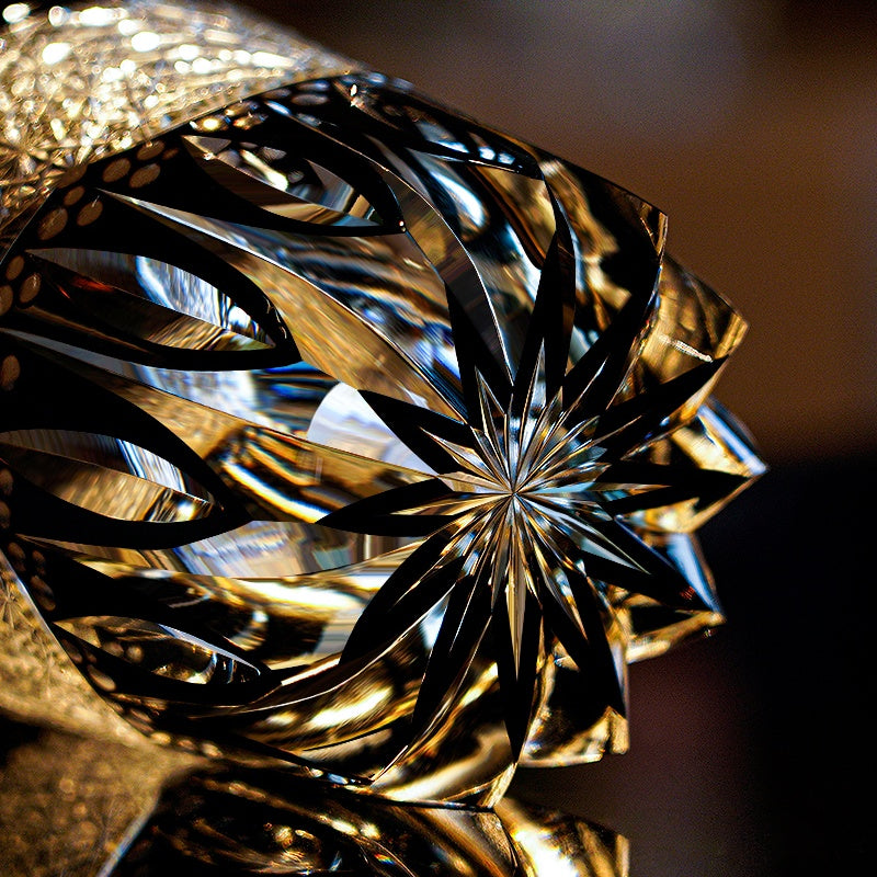 Edo Kiriko Handcrafted Kurokiku Whisky Glass With Wooden Box