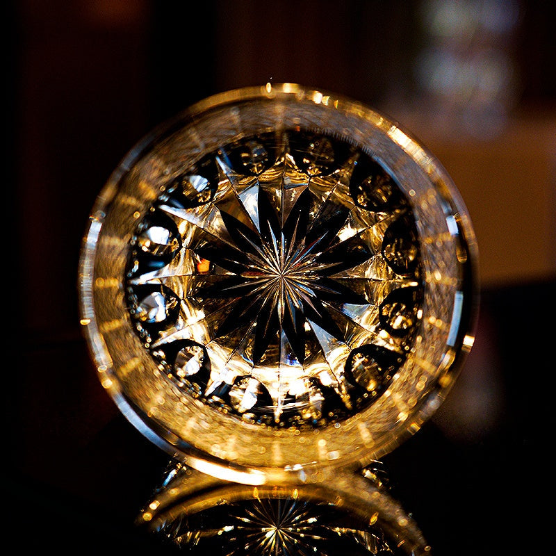 Edo Kiriko Handcrafted Kurokiku Whisky Glass With Wooden Box