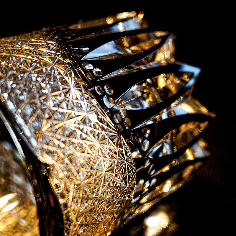 Edo Kiriko Handcrafted Kurokiku Whisky Glass With Wooden Box