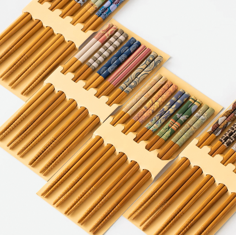 Durable Non-Slip Wooden Chopsticks, 5 Pairs, Handmade