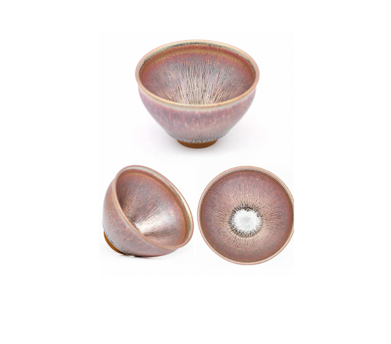 Silver Bristle Jianzhan Master Teacup – Handcrafted with Rare Partridge Feather & Oil Spot Glazes