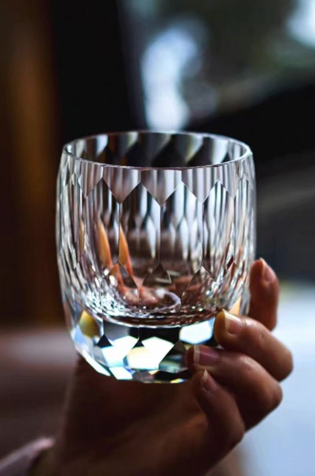 Edo Kiriko Hand-Carved K9 Lead-Free Premium Crystal Whiskey Glass – A Masterpiece of Light and Spirit