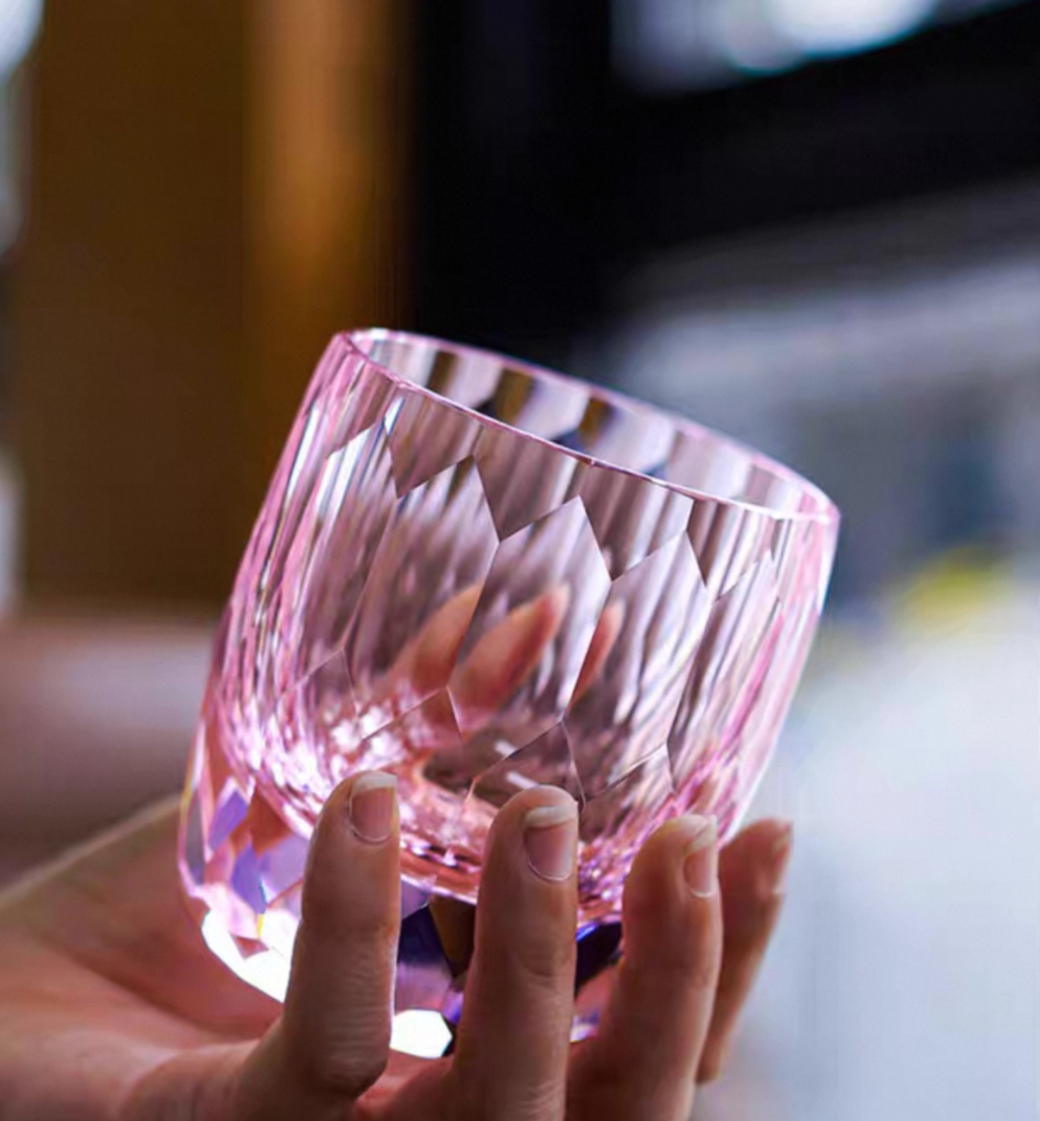 Edo Kiriko Hand-Carved K9 Lead-Free Premium Crystal Whiskey Glass – A Masterpiece of Light and Spirit