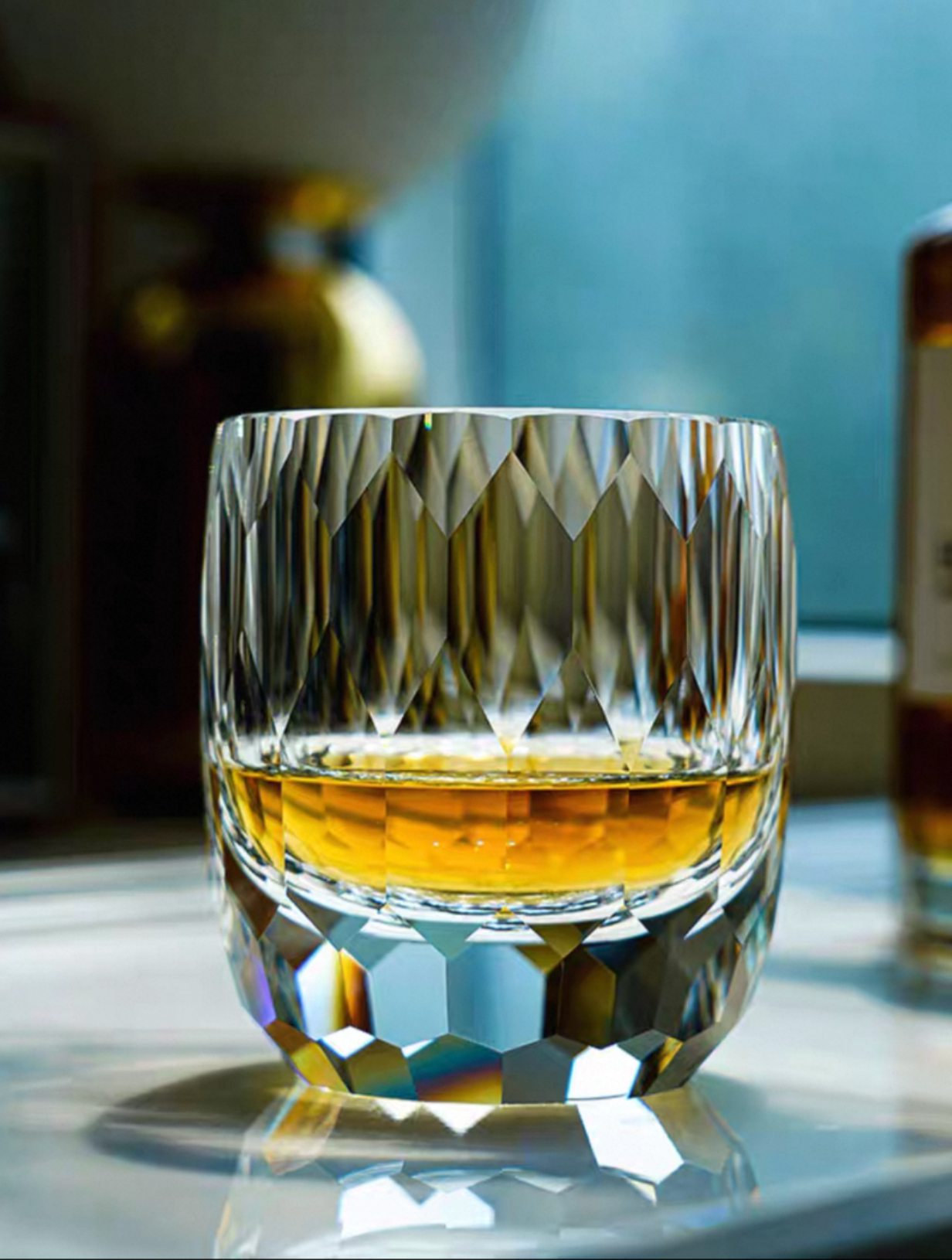 Edo Kiriko Hand-Carved K9 Lead-Free Premium Crystal Whiskey Glass – A Masterpiece of Light and Spirit