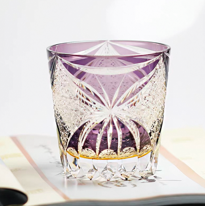 Edo Kiriko Handcrafted Lepidoptera Whisky Glass – A Flutter of Elegance in Crystal