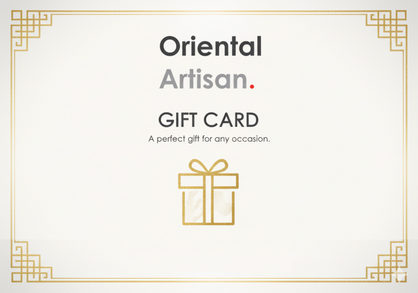 Oriental Artisan Gift Card