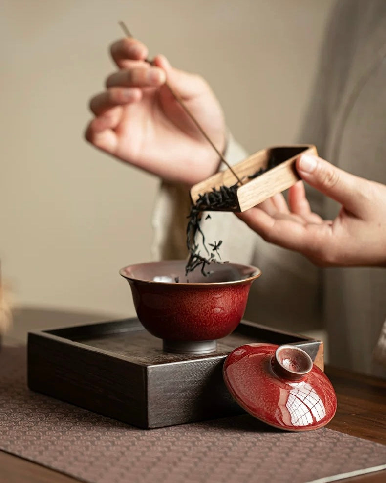 Imperial Langhong "Ice Crackle" High-End Sancai Gaiwan