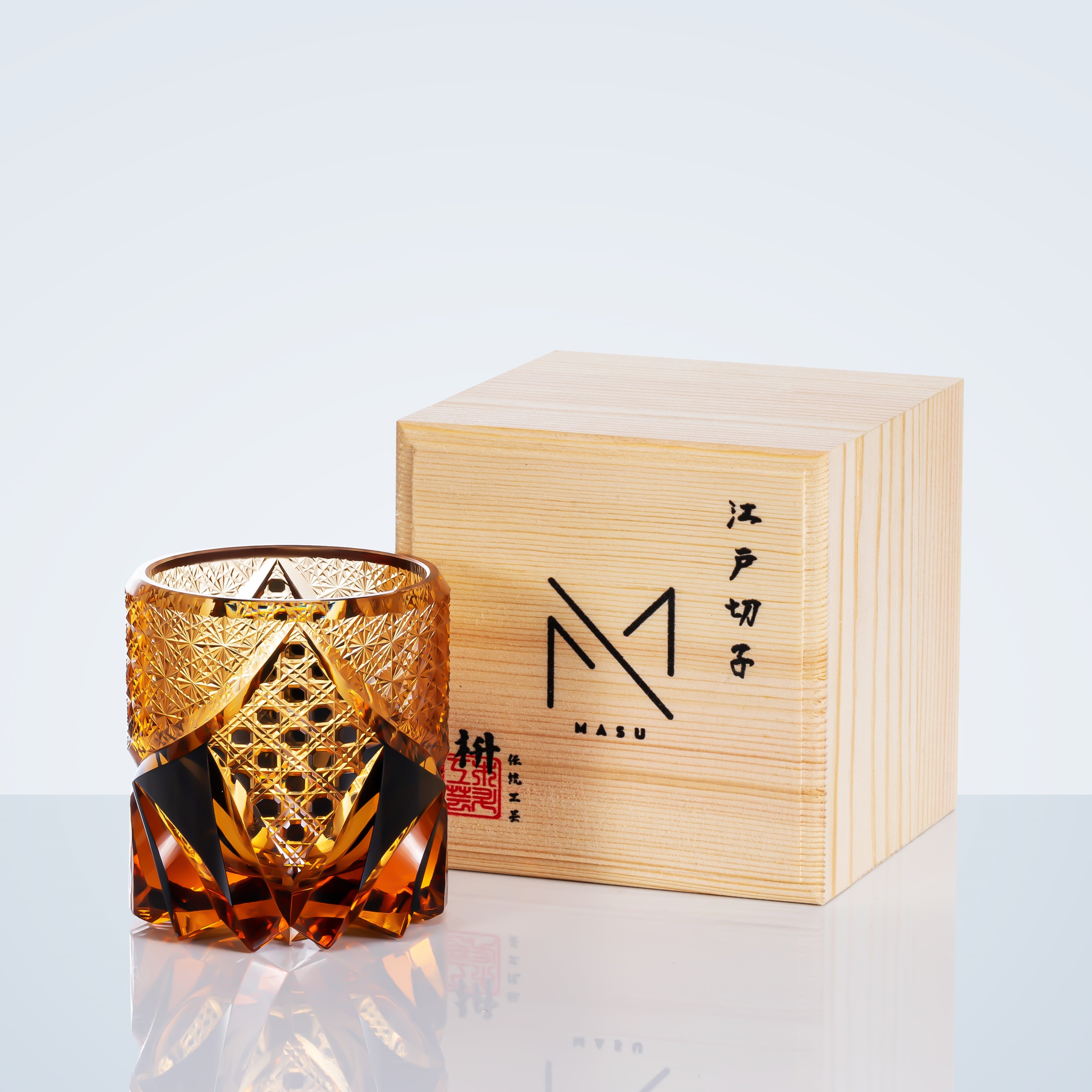 Edo Kiriko Handcrafted Dark Knight Whisky Glass – A Symbol of Strength and Refinement