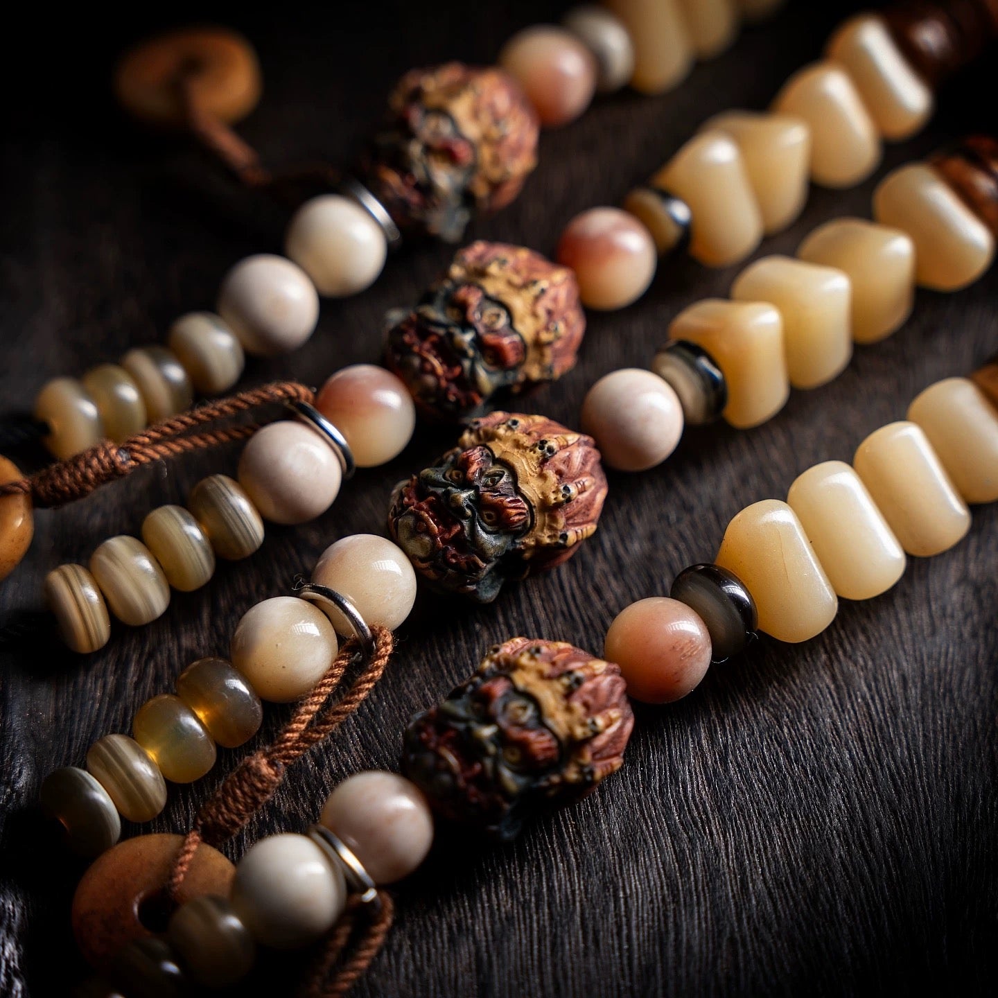 Natural Yak Bone & Camel Bone Tibetan Mala Bracelet | Minimalist Sacred Jewelry