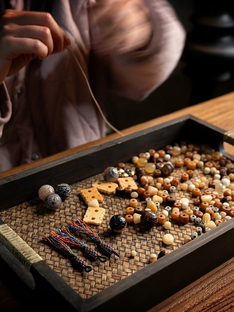 Natural Yak Bone & Camel Bone Tibetan Mala Bracelet | Minimalist Sacred Jewelry