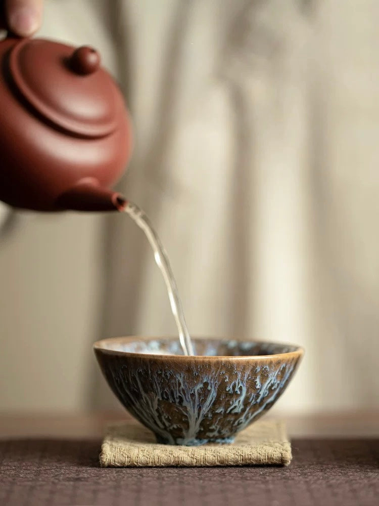 Prismatic Kiln-Transmutation Teacup Set | 9-Piece Artisan Tasting Collection