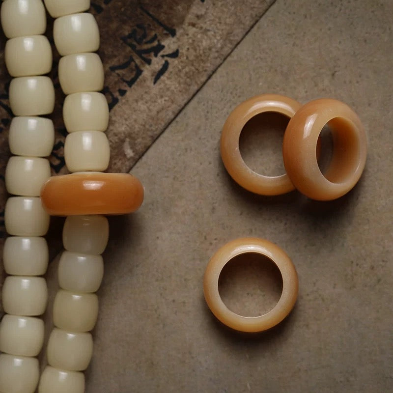 The Zodiac Guardian | White Jade Bodhi Root 108 Prayer Beads