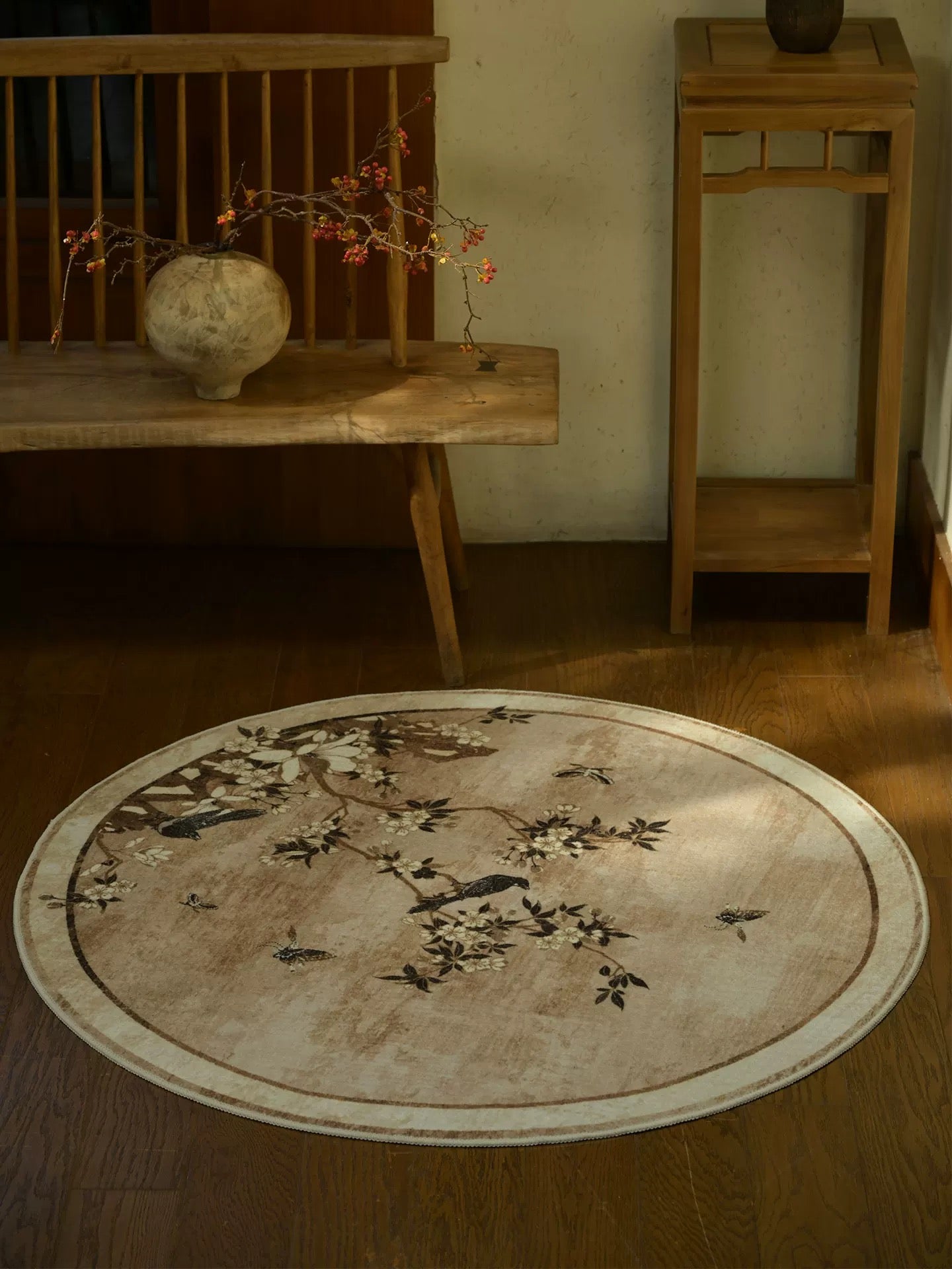 Begonia Garden Round Rug