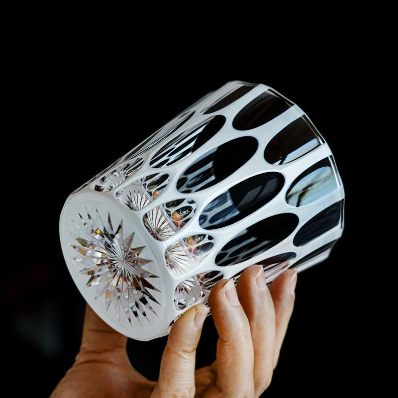 Edo Kiriko Handcrafted Shiro Ripple Whisky Glass – A Tranquil Whisper in Crystal