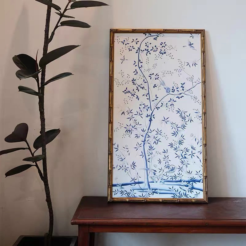 Blue Tree and Songbird Artwork
