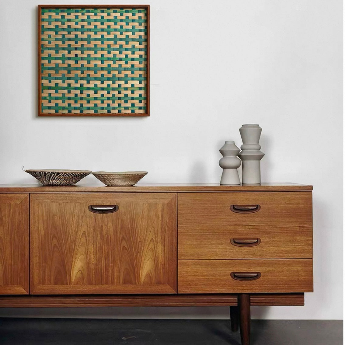 Ascending Prosperity Bamboo Weave Artwork