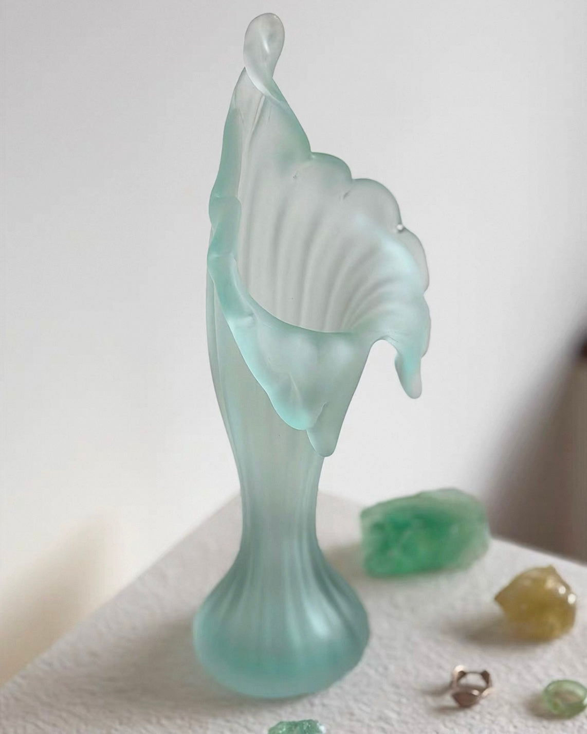 Nouveau Bloom Frosted Glass Vase