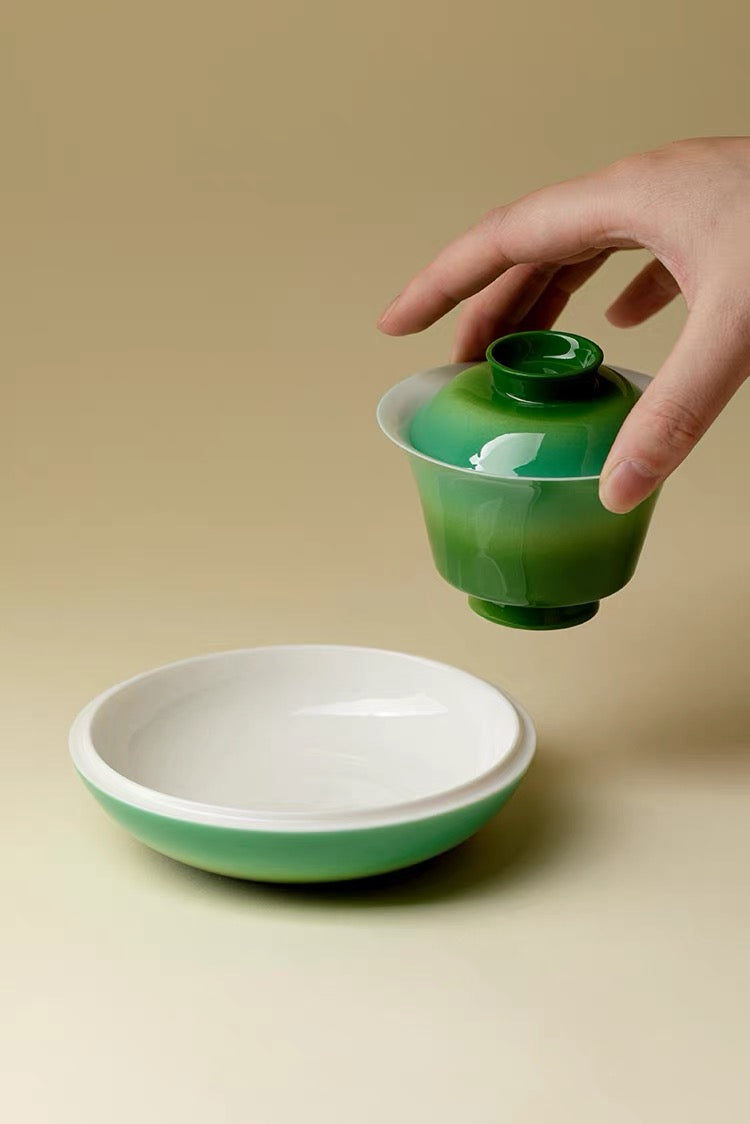 Dehua Imperial Jade Gradient Gaiwan