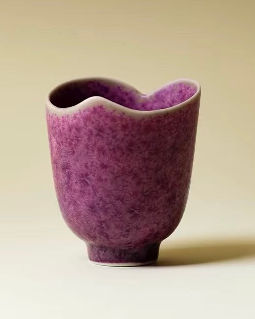 Amethyst Frost Kiln-Transmutation Tea Cup