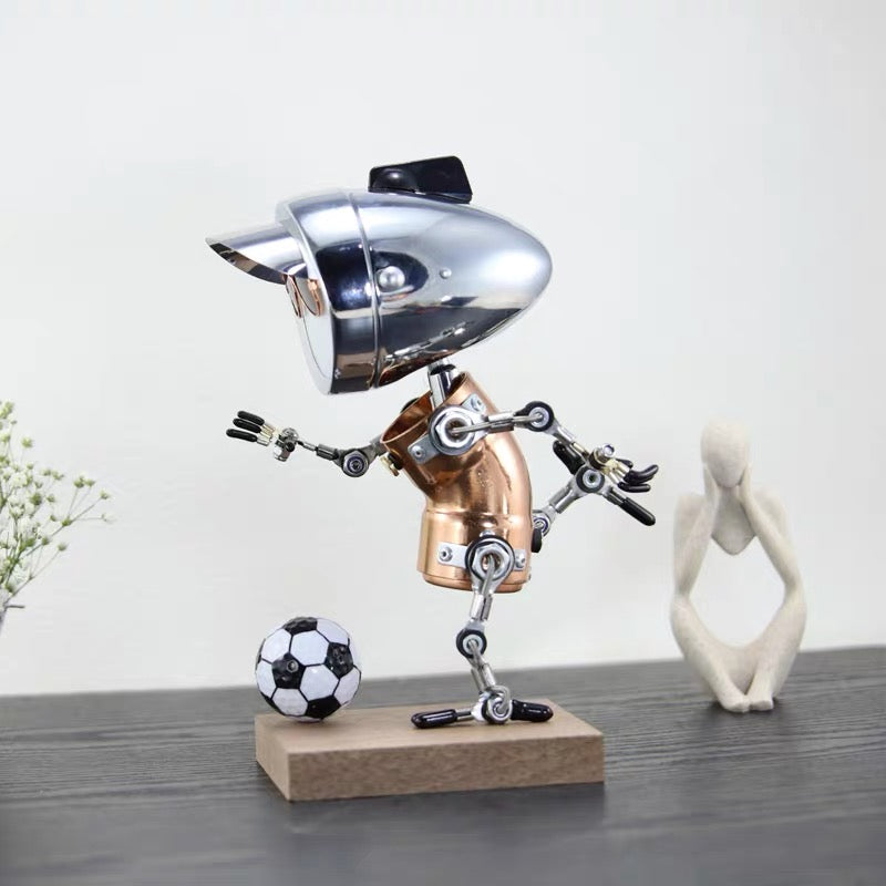Handmade Steampunk Mech Football Desk Lamp