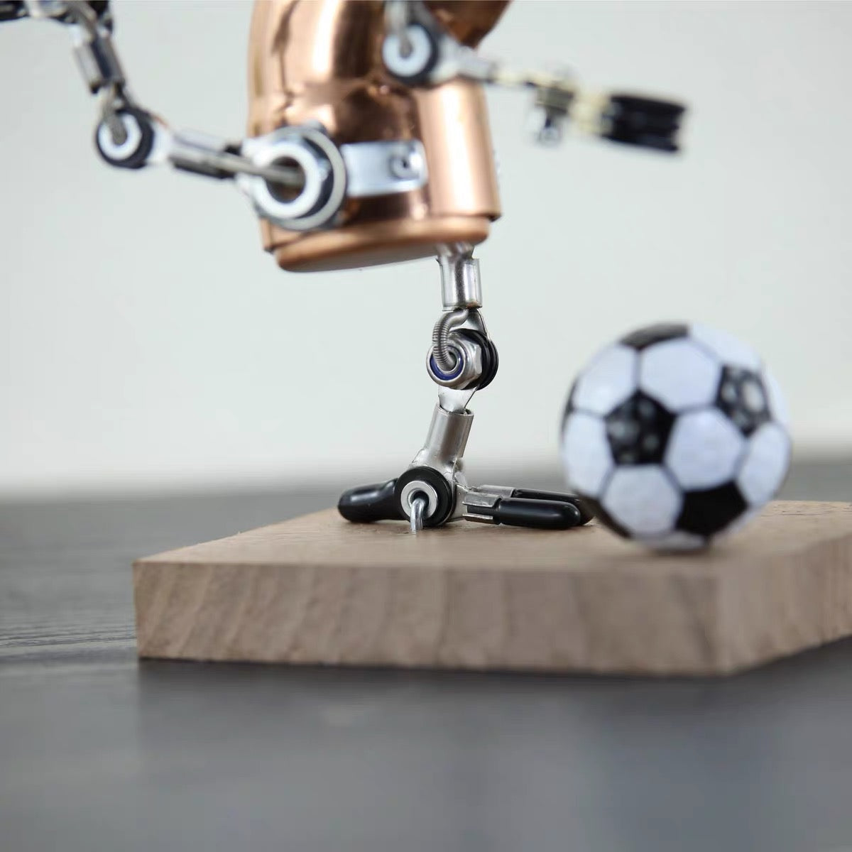 Handmade Steampunk Mech Football Desk Lamp
