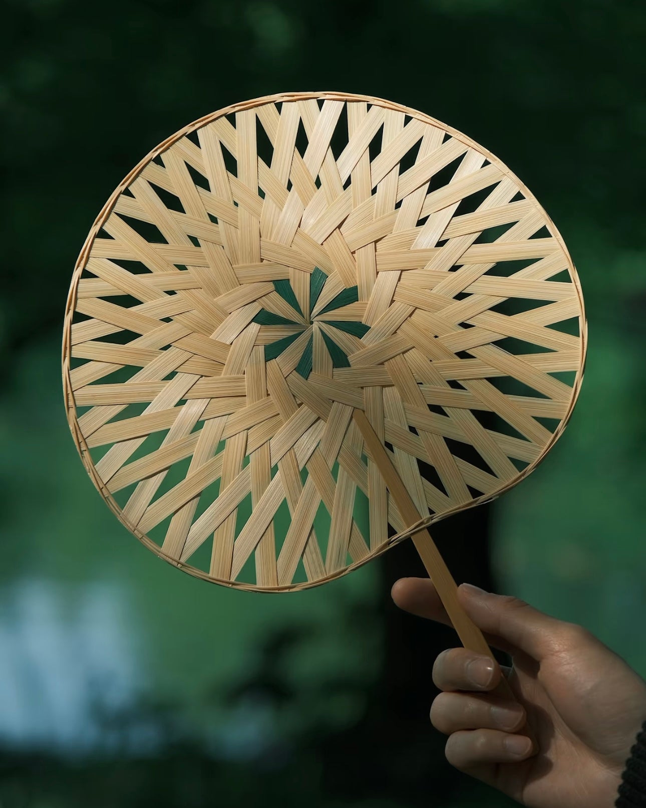 Handwoven Nan Bamboo Scholar Fan