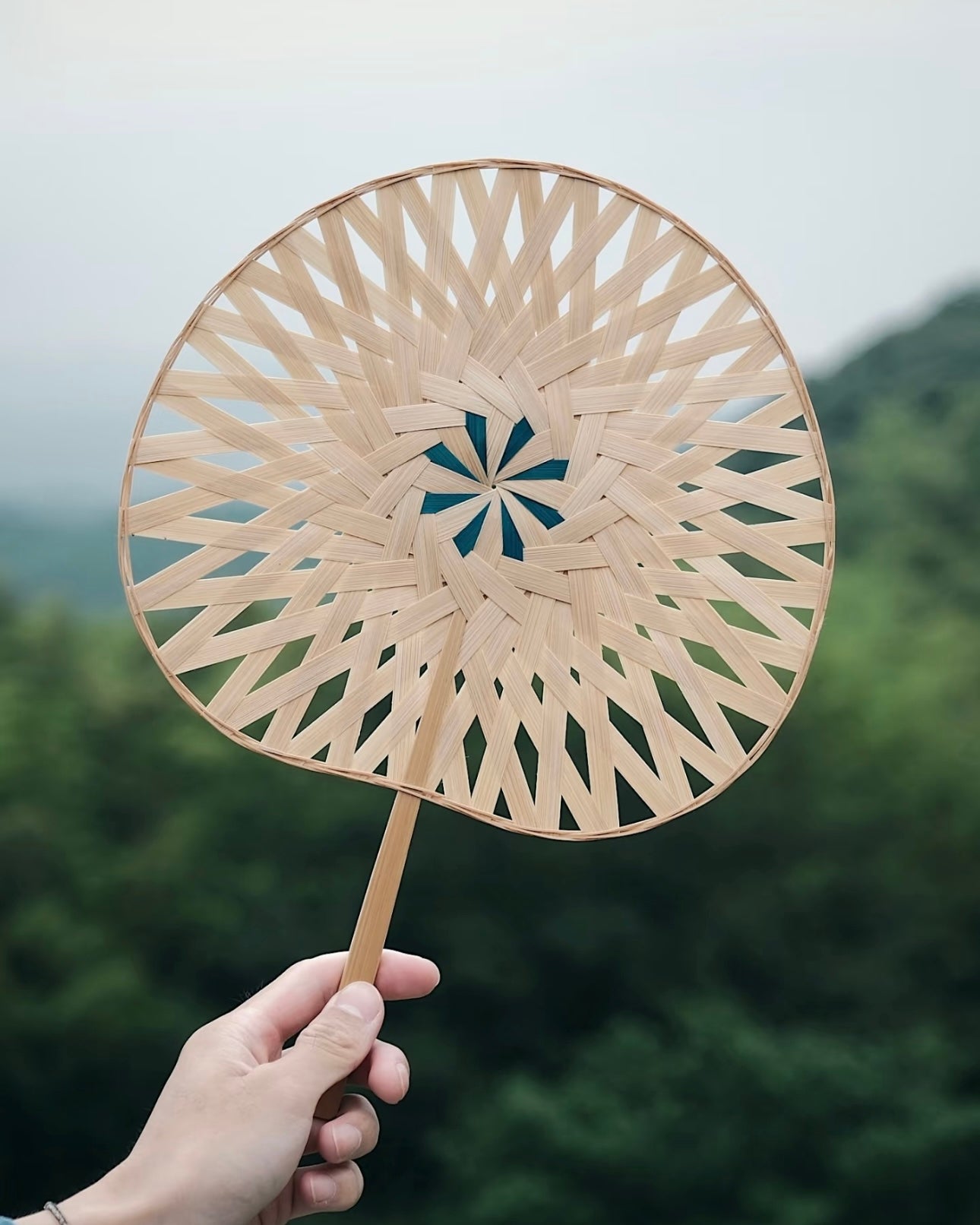 Handwoven Nan Bamboo Scholar Fan