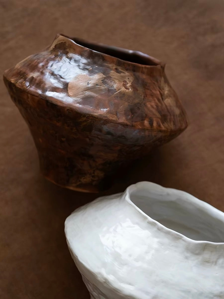 Handcrafted Wabi-Sabi Ceramic Jar