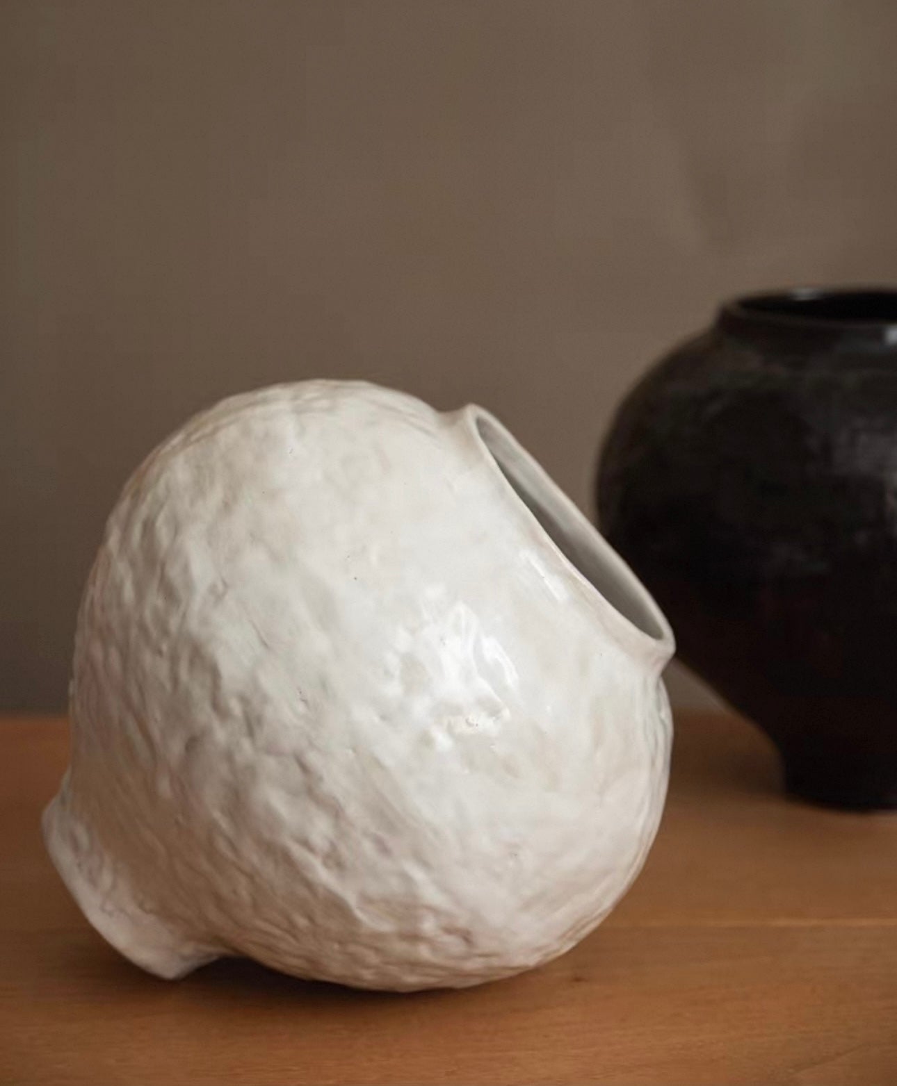 Handcrafted Wabi-Sabi Ceramic Jar