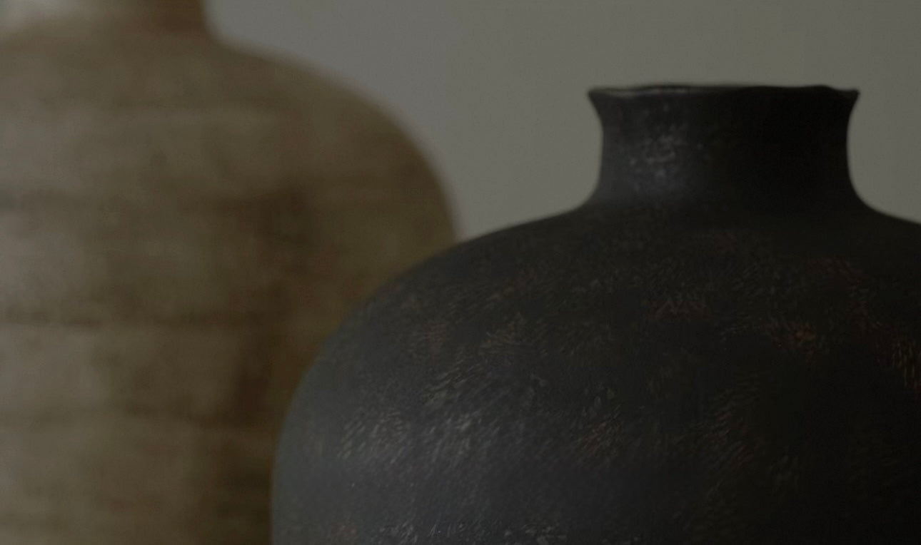 Handcrafted Stone Texture Kohiki Vase