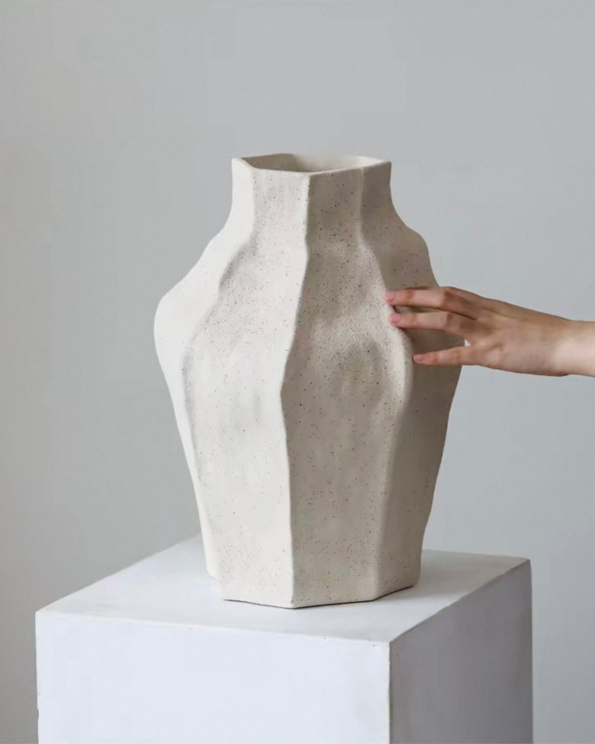 Handcrafted Irregular Textured Wabi-Sabi Art Vase