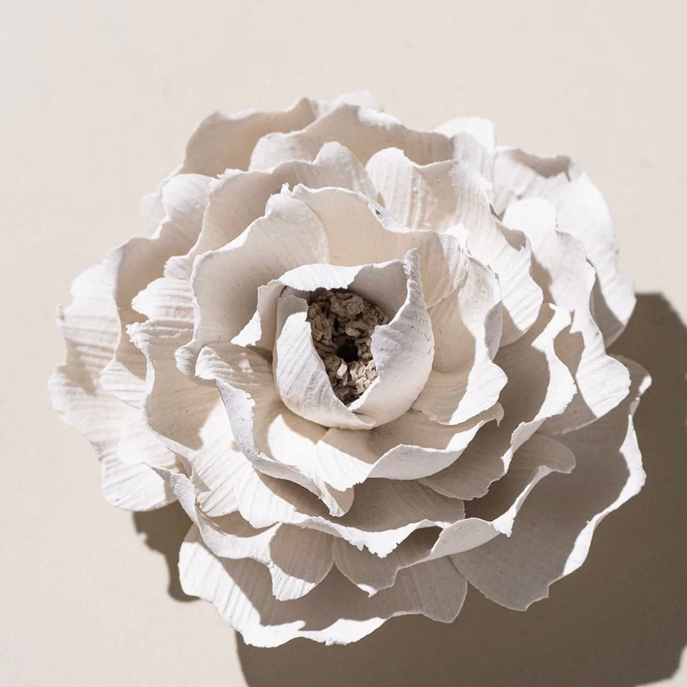 Jingdezhen Hand-Sculpted Ceramic Flower Incense Holder and Aroma Diffuser