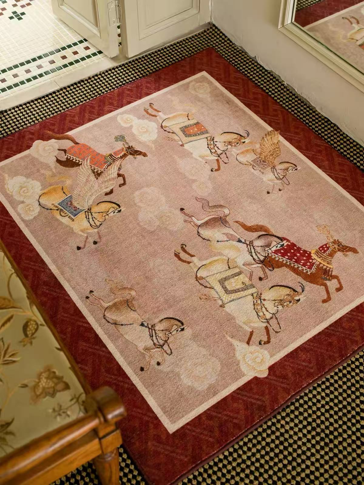 "Ride with Dreams" Vintage Chinese Entryway Rug – A New Oriental Welcome