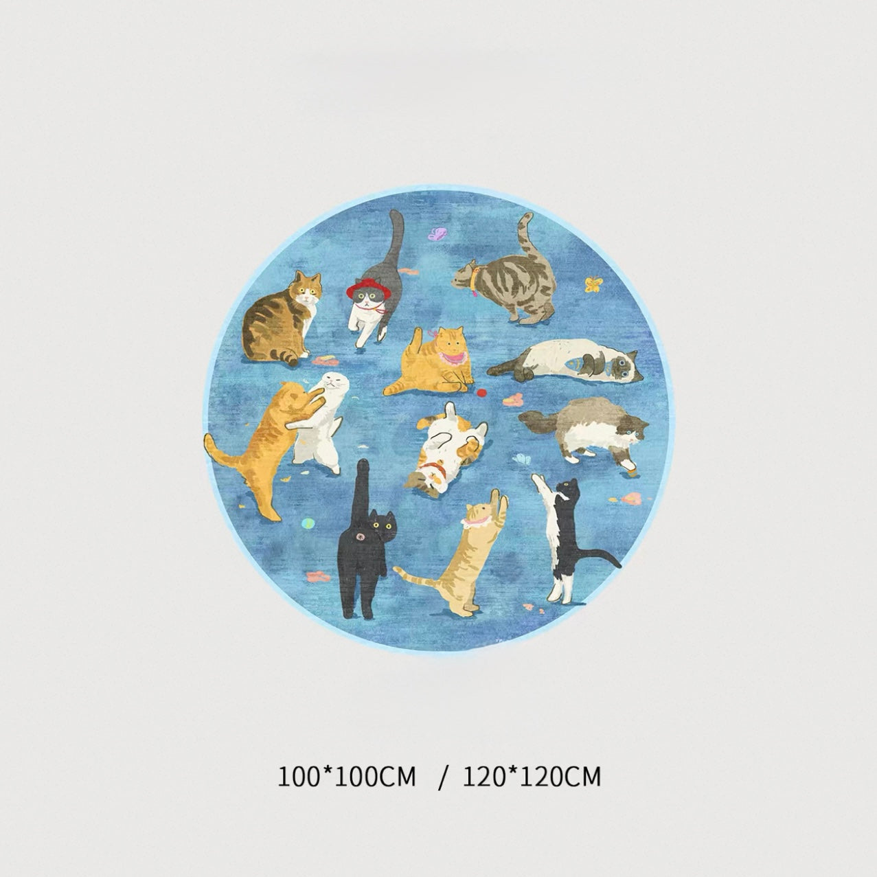 Dopamine Cat Round Rug – A Playful Haven of Comfort and Charm