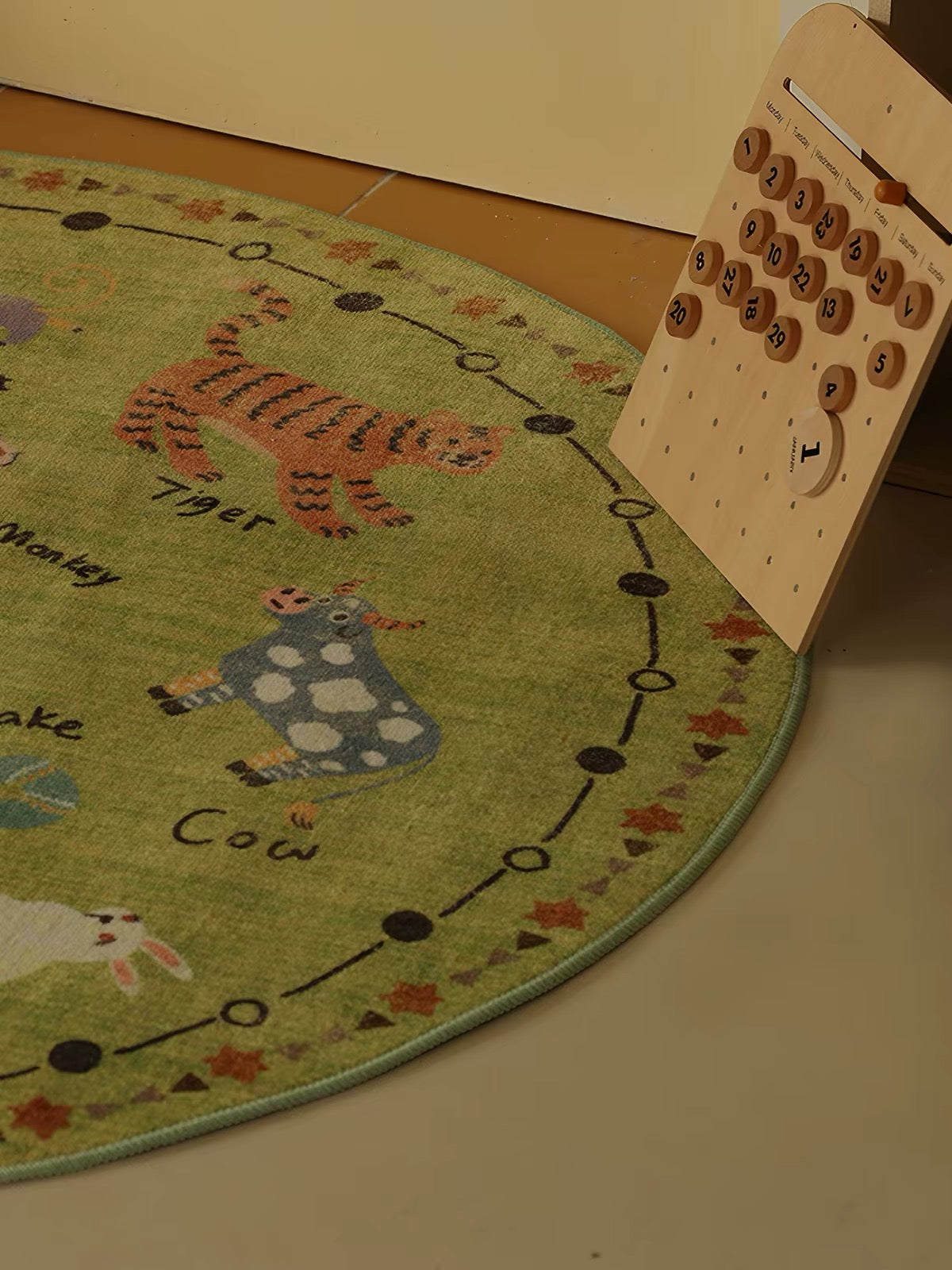 Chinese Zodiac Round Rug – A Playful Celebration of Luck and Imagination