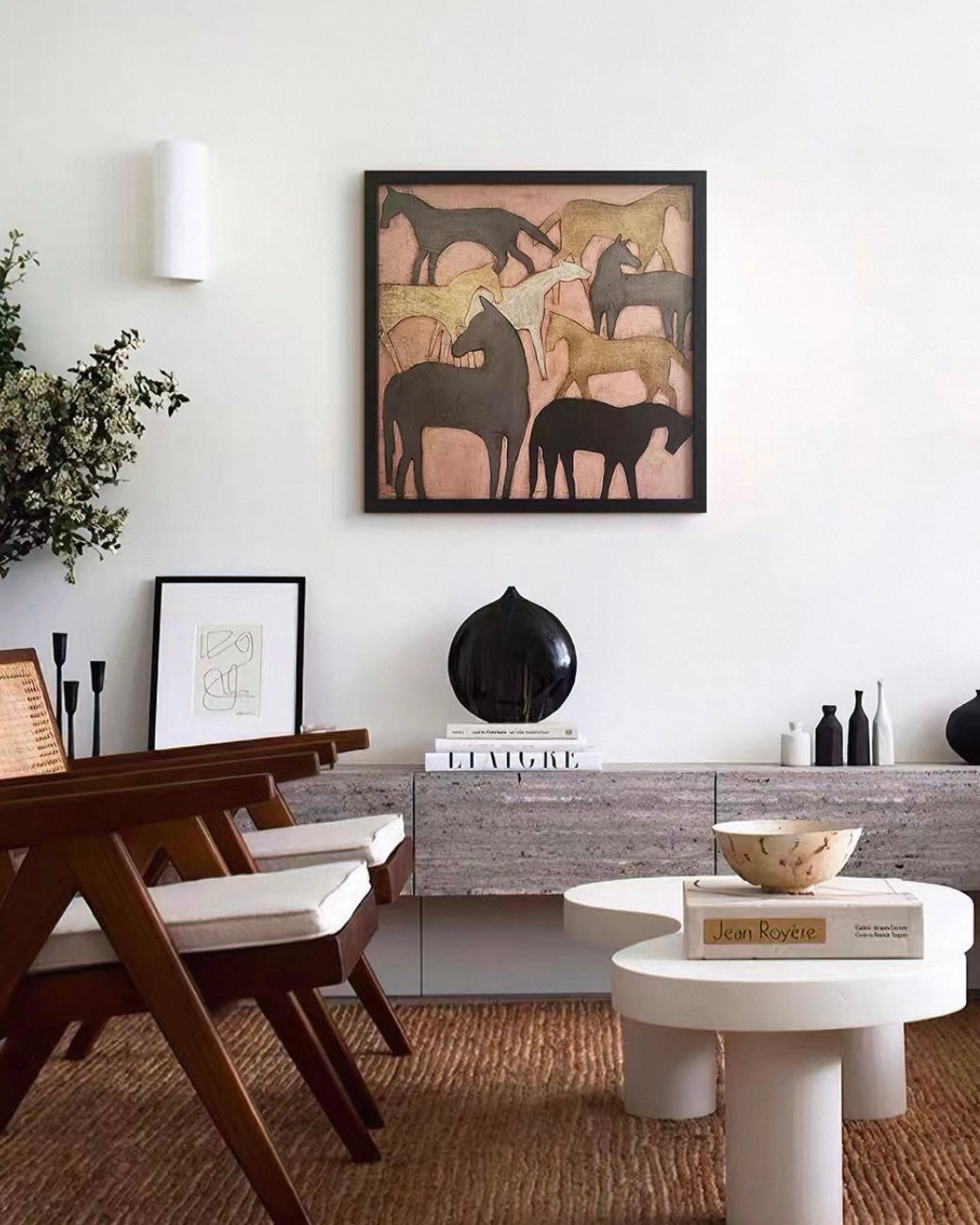 Modern Equestrian Wall Art – Pink Horizon | Museum Giclée Canvas Print