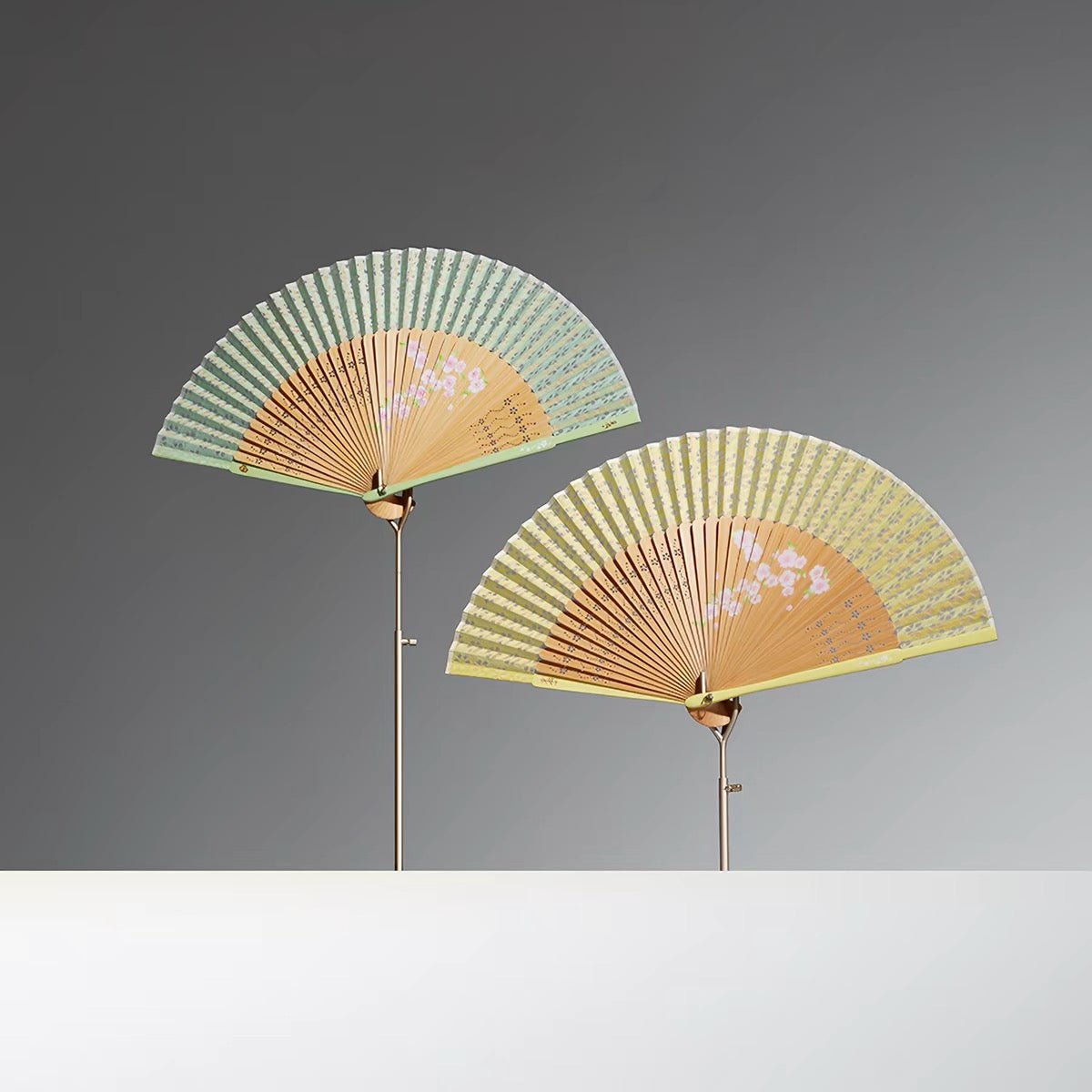 Snow Plum Blossom Folding Fan Collection – Handcrafted Silk Fan | Oriental Heritage Gift