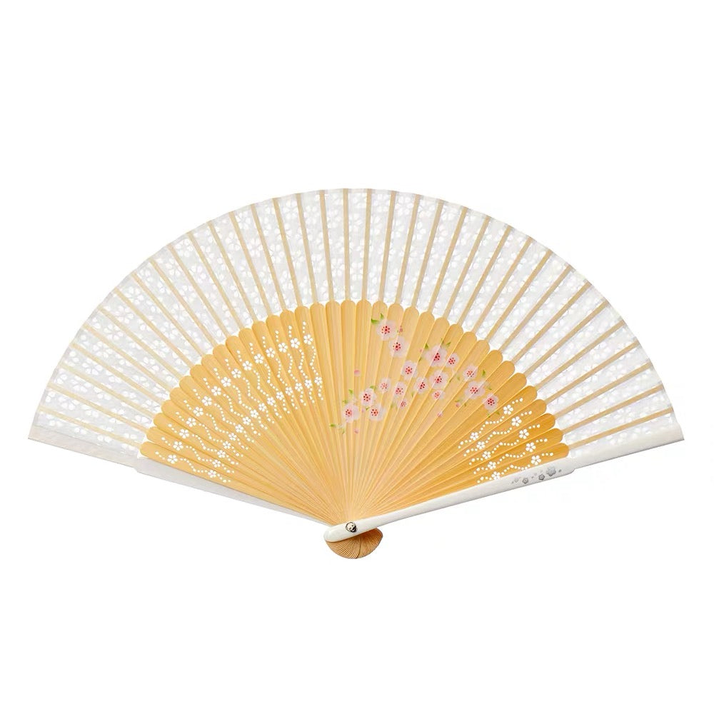 Snow Plum Blossom Folding Fan Collection – Handcrafted Silk Fan | Oriental Heritage Gift