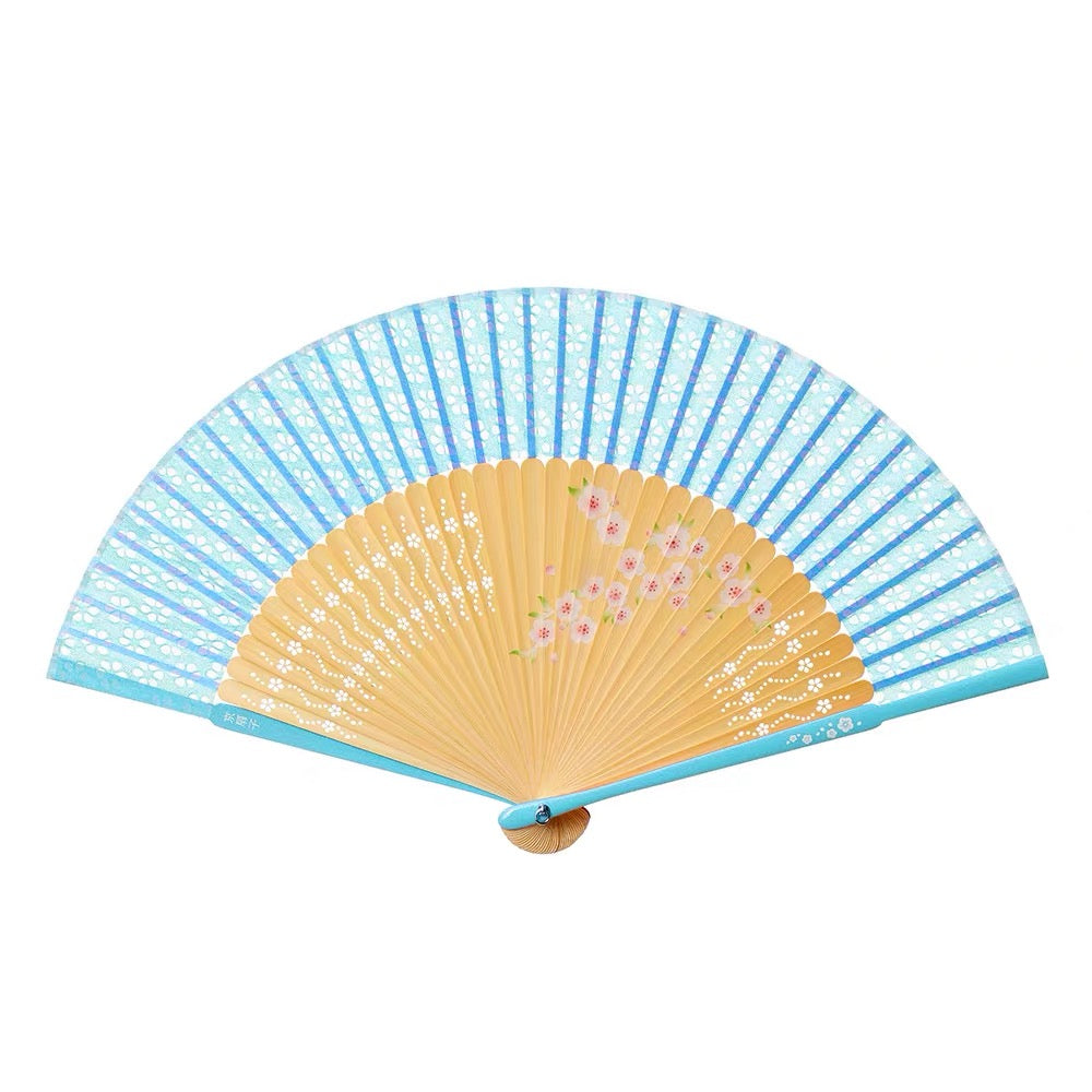 Snow Plum Blossom Folding Fan Collection – Handcrafted Silk Fan | Oriental Heritage Gift